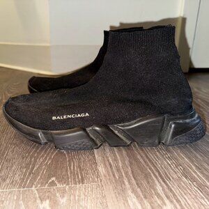 Balenciaga Men's All Black Speed Knit Sneaker (Balenciaga Sock Sneakers)